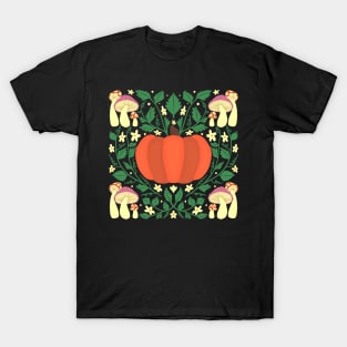 Midnight Mushroom Pumpkin Patch T-Shirt
